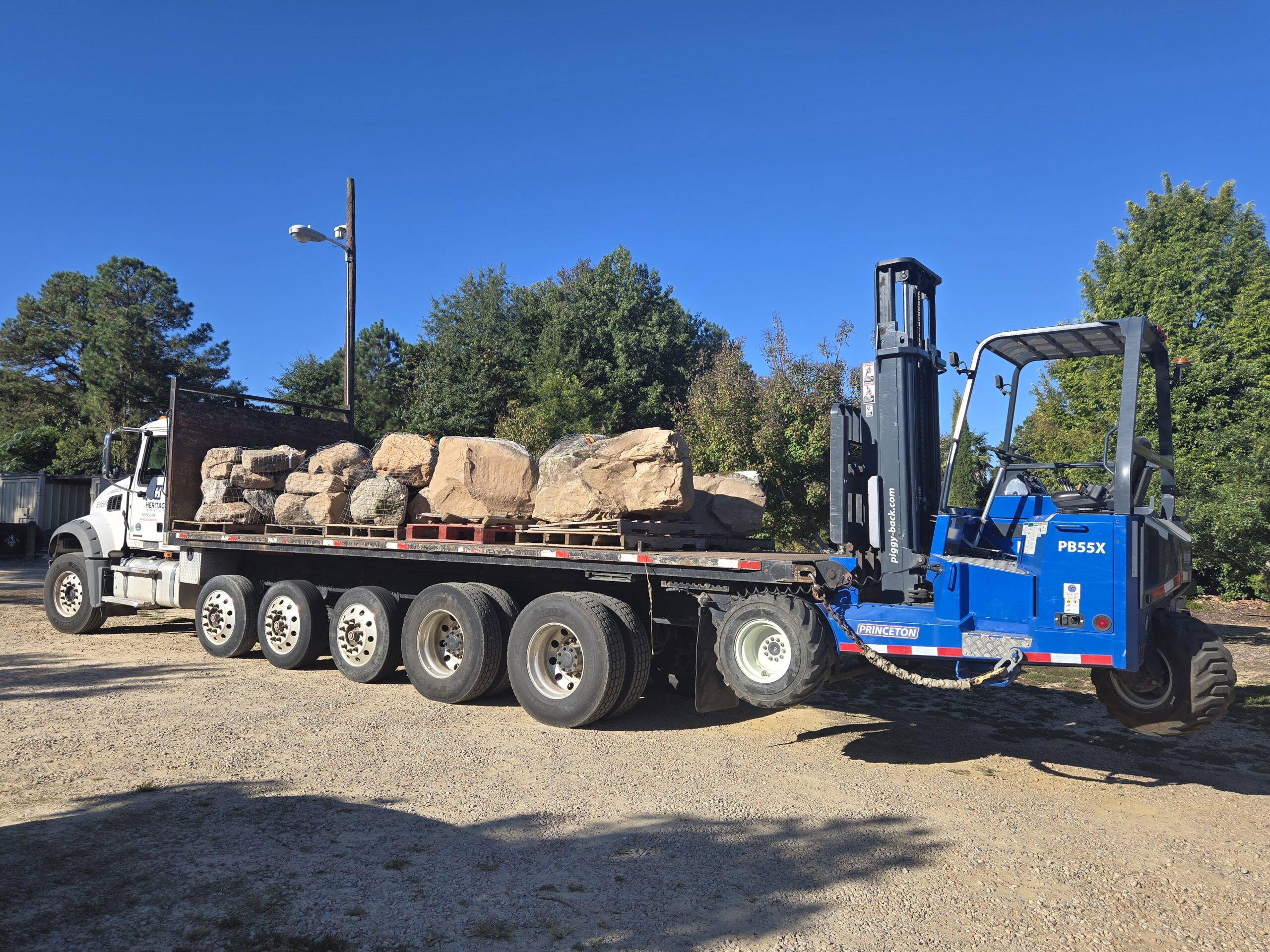 Rocks delivered for new Rock Garden